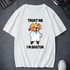 Dog Doctor Tops Cute Unisexs Clothes Y2k Vintage Funny T Shirts Oversized T-shirt Unisex T-shirts for Unisex Clothing Harajuku Graphic
