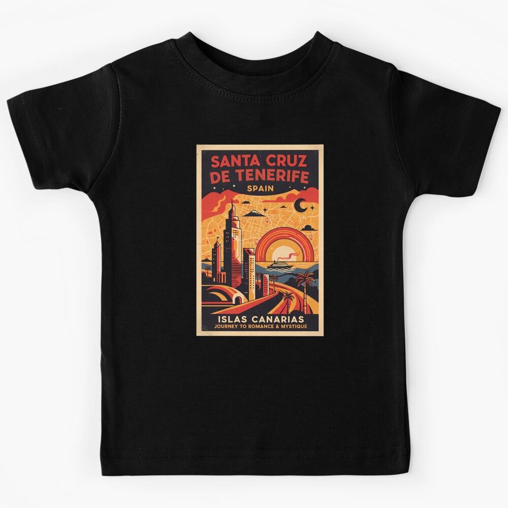 Santa Cruz de Tenerife Spain 1950s Vintage Travel Tourism Kids T-Shirt