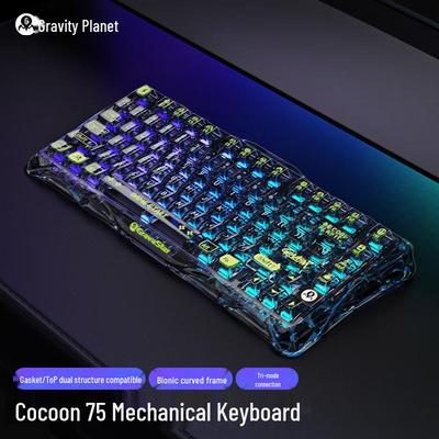 Механическая клавиатура Gravity Planet K1 LITE с 75 клавишами и тремя режимами работы.
