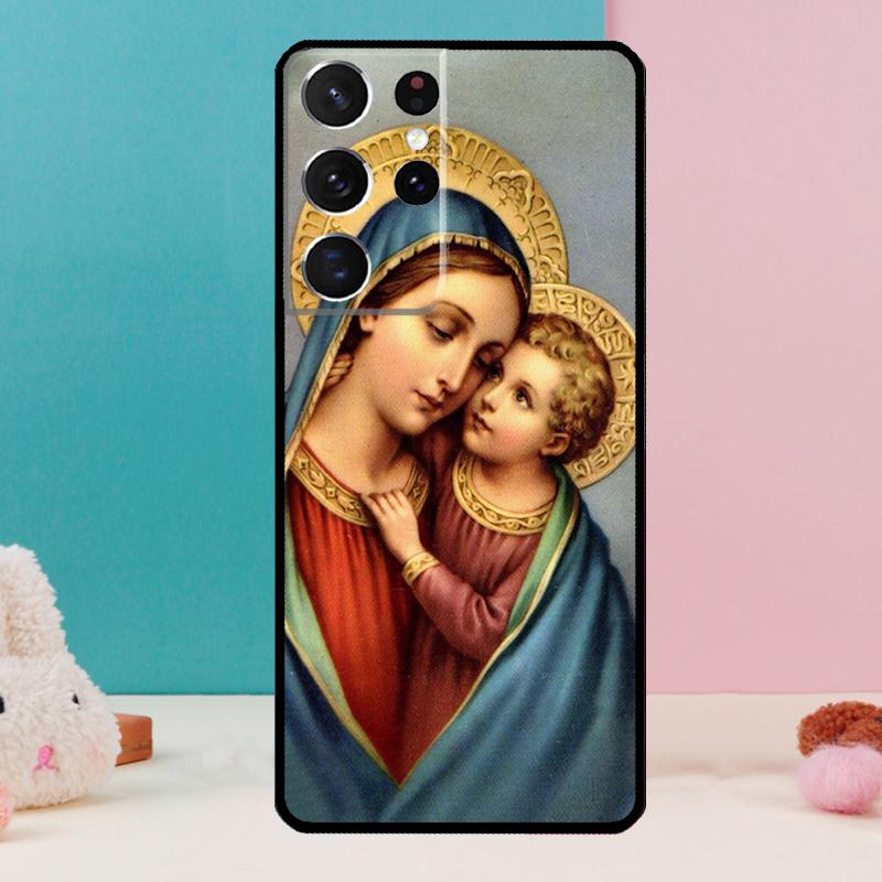 Religious Mary and Jesus Case For Samsung Galaxy S25 S24 S23 S22 S21 Ultra S9 S10 S20 Plus S24 FE Funda Cover Shell