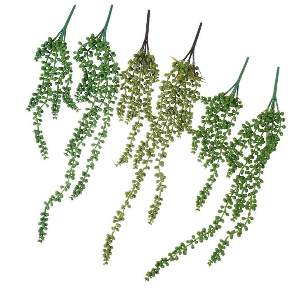 ПВХ Lover Tears Зеленая виноградная лоза Подвесные суккулентные растения Уличное и внутреннее украшение