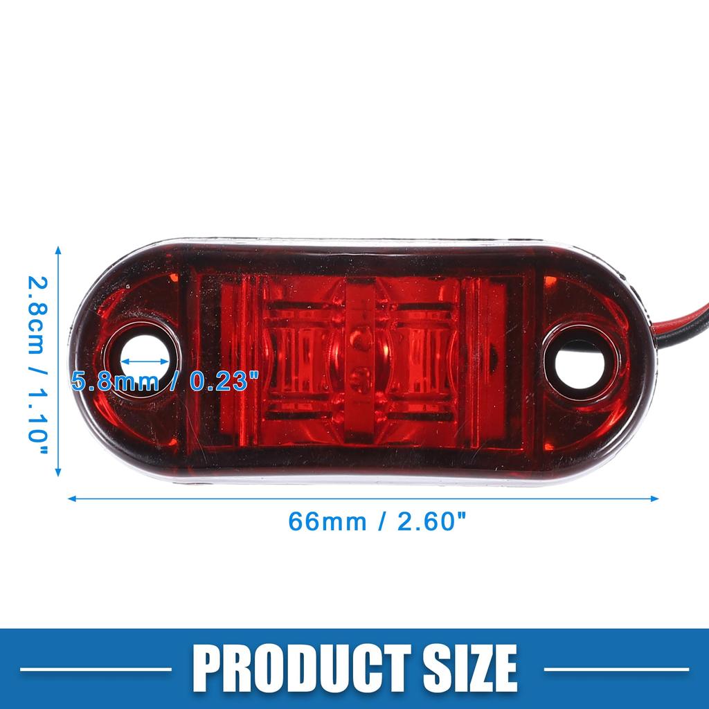ABSOPRO Передние Задние Боковые Габаритные Огни Водонепроницаемые Наружные Овальные Позиционные Фонари для Грузовика