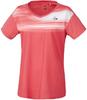 Футболка для тенниса Dunlop с коротким рукавом для бадминтона, впитывающая влагу, быстросохнущая DAP1462W 2024FW, ярко-красная, L [DUNLOP], женская