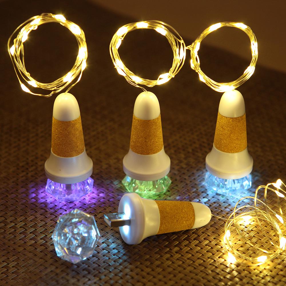 Светодиодные гирлянды из пробки от бутылки красного вина с USB-зарядкой - Декоративные медные гирлянды для бара и комнаты