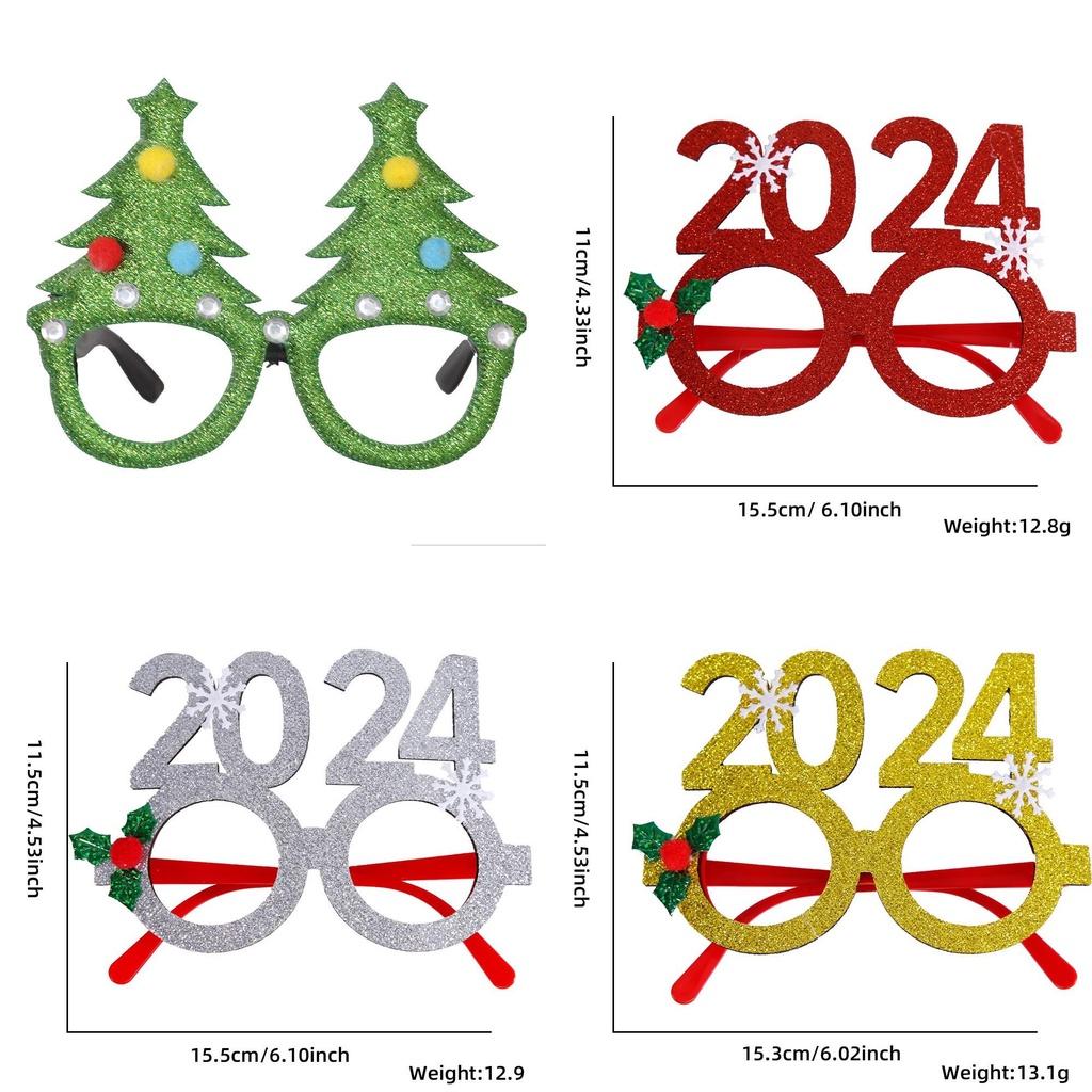 2023 Рождественские декоративные очки для трансграничной торговли, реквизит для взрослых и детей, оправа для очков со снеговиком и бантом-бабочкой, персонажи в мультяшном стиле)