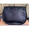Real Vintage Saddle Bag Goat Leather Black Messenger Shoulder Handmade Vintage Leather Black Bag.