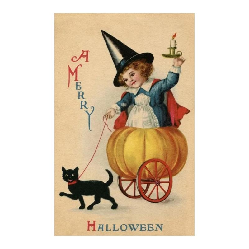24 шт., набор поздравительных открыток на Хэллоуин, винтажная открытка на Хэллоуин для вечеринки в честь Хэллоуина, принадлежности для поздравительных открыток