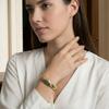 Colorful Enamel Cloisonne Bracelet Dainty Rhinestone Inlay Oil Dipping Cuff  Women