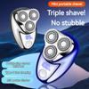 Mini Electric Shaver for Men Portable Beard Knife TYPE-C Charging Three-Head Shavers Face Body Razor with Digital Power Display