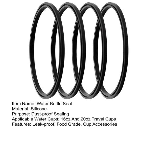 4 шт. силиконовый уплотнитель для бутылки с водой, пылезащитное уплотнительное кольцо для стакана с водой, уплотнительная прокладка для крышки дорожного стакана объемом 16/20 унций