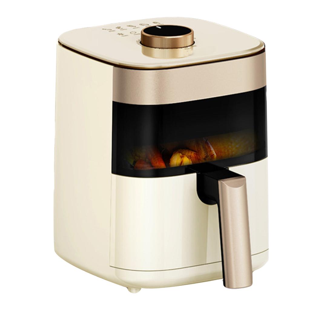 Visible Window Fryer 4.5L Large Capacity Oil Smoke Free Kitchen Fryer Cooker for Chicken Wing