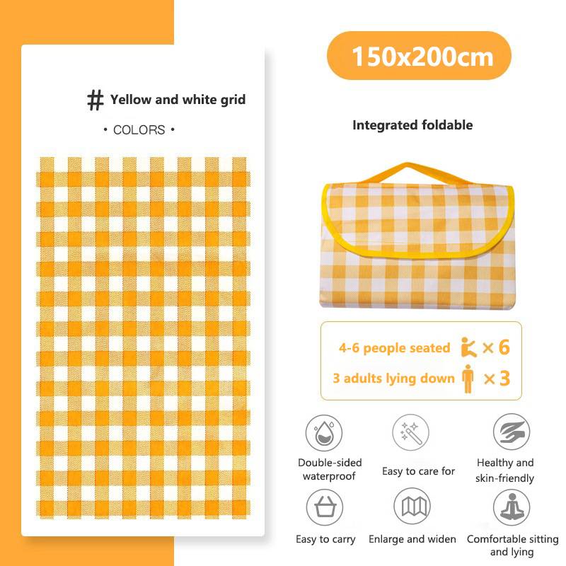 Складное и портативное одеяло для пикника, утолщенное водонепроницаемое пляжное одеяло, легкий коврик для палатки, кемпинга, лужайки, для вечеринок, путешествий