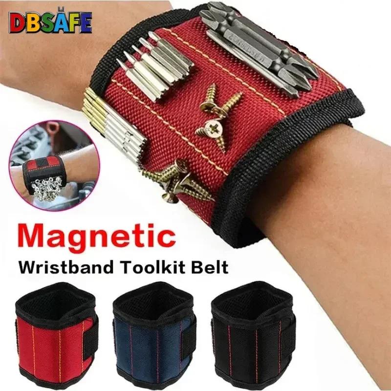 Magnetic Wristband for Holding Screws,Nails,Drilling Bits,Wrist Tool Holder Belts with Strong Magnets,five Rows of Ten Magnets