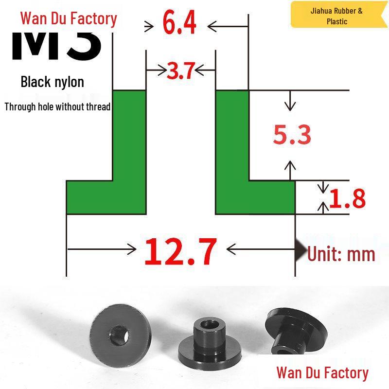 T-Shaped Nylon Insulating Bushing Spacer for M3-M35 Threads