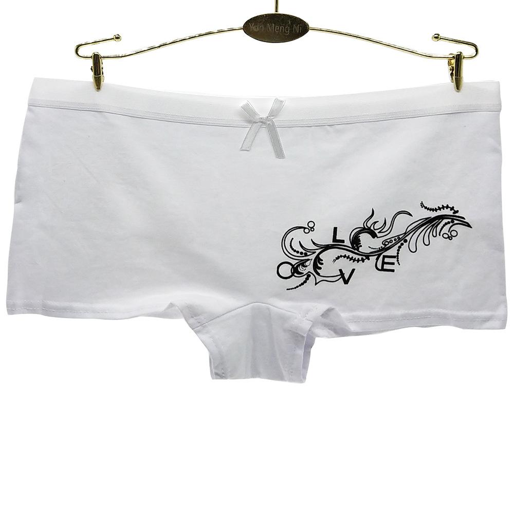 Женское нижнее белье, женские хлопковые боксеры, шорты, джинсовые трусики с принтом для девочек, шорты для мальчиков, трусики, 6 шт.