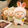 2838Cm Lovely Pig Plush Toy Creative Cosplay Rabbitbear Doll Soft Stuffed Animals Toy For Children Baby Kawaii Birthday Gift