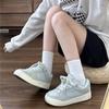 Нишевые ледяно-голубые кеды женские универсальные оригинальные 2025 весна новые на плоской подошве спортивные повседневные ретро хлебные туфли