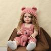 Красивая принцесса, реалистичная кукла-ребёнок, девочка Бетти, 22 дюйма, 55 см, полностью виниловое тело, новорожденная кукла, наклеенная вручную, вьющиеся волосы, реалистичные куклы-младенцы для детей