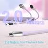 ATTACK SHARK C04-C Кабель для клавиатуры Type-C на Type C, Пружинный кабель для механической клавиатуры из ТПУ, Индивидуальный ...