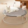 Elevated Cat Bed Free-Standing Round Cat Hammock Bed with Removable Washable Mesh Cooling Pet Sleeping Bed for Cats Dogs
