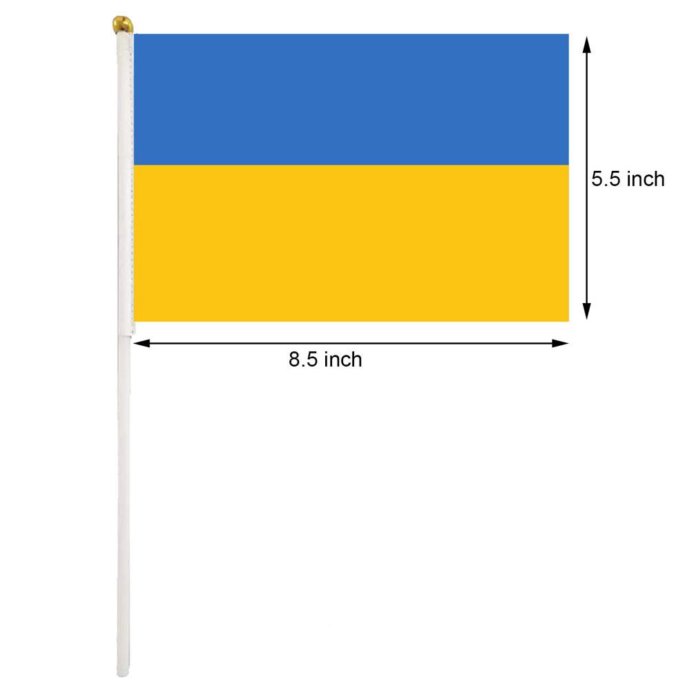 Украина Машущий Флаг 14x21см Германия Франция Бразилия Страны ЕВРО Мини Флаг С Белым Флагоштоком Декор для Вечеринки