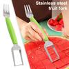 Watermelon Slicer Stainless Steel 2-In-1 Fork Cutter Portable Fruit Cube Cutter Lightweight Watermelon Fork Slicer for Picnics Parties