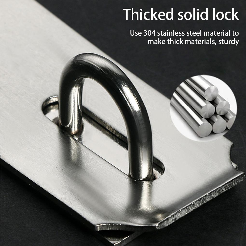 Навесной замок из нержавеющей стали для оконного шкафа, почтового ящика, замка, пластины для замка, отеля, офиса, ворот, сарая, предохранительной защелки, защищающей от потери