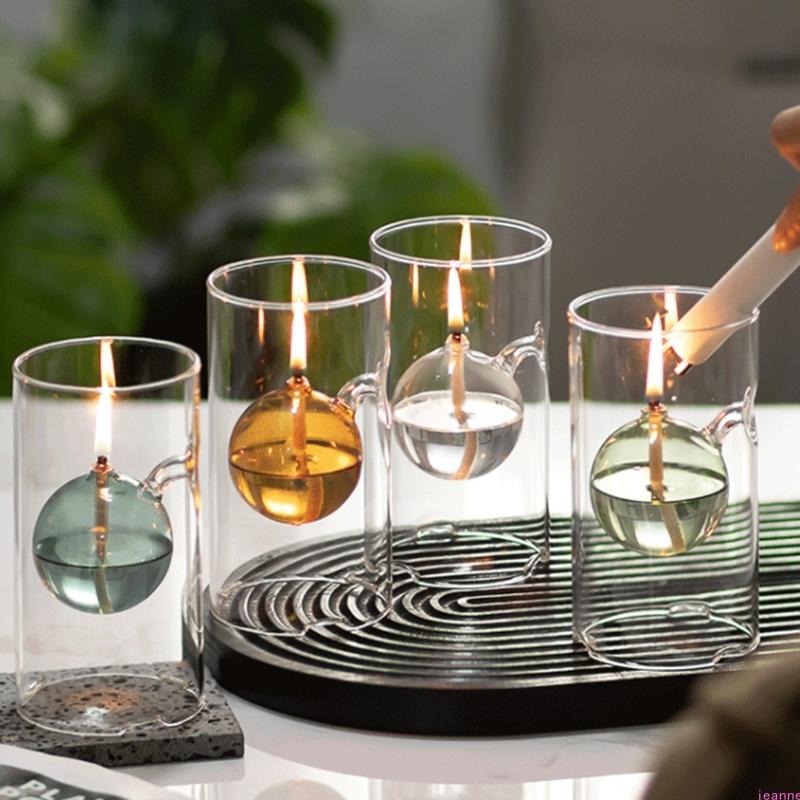 Топливо для многоразовых стеклянных масляных свечей, жидкие свечи для улицы и помещений, чистое горение с фитилями. Использовать с жидким парафиновым маслом для ламп.