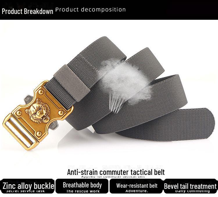 Пряжка для тренировок Внутренний плетеный тактический нейлоновый ремень - для активного отдыха на открытом воздухе с быстросъемным ремнем