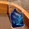 Чехол для телефона с узором живописных гор для iPhone 17e 17 16 15 14 Pro Max 14 13 Pro 16, прозрачный, противоударный, мягкий, с кармашком-слотом для карты