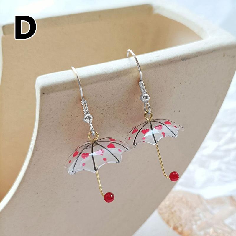 1 шт. серьги-капли милые акриловые уникальные подарочные ювелирные изделия зонтик девушки красочные дизайнерские серьги милые женщины