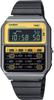 Vintage Series Digital Watch with 8 Digit Calculation Function Heritage Colors Unisex Metal Band Gunmetal X Yellow Overseas Model [Casio]