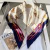 90cm *90cm Design Scarf Lady Shawl Printed Silk Felt Headscarf Scarf Lady Headscarf Square Scarf Lady Wrap Scarf 2021