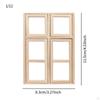 1/12 Кукольный домик Оконная мебель Мини DIY Ставни Миниатюры Дерево для Спальни