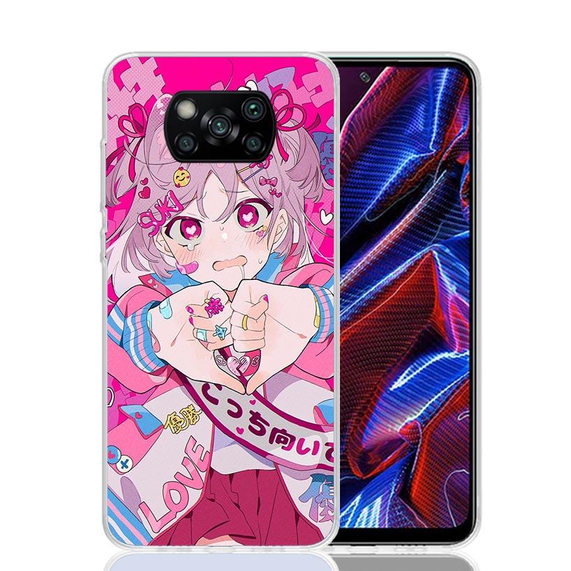 Милый Аниме Девушка INS Чехол для Телефона Для Xiaomi Poco F7 Ultra X7 X6 Pro X5 Redmi 15 15C 13 13C 12 12C 10 10A 10C 9 9A 9C 9T Оболочка Poco