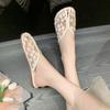 Mesh Breathable Bag Head Slippers Women's Summer Outer Wear New Year's Soft Bottom Casual Semi-drag Lazy with Skirt Sandals