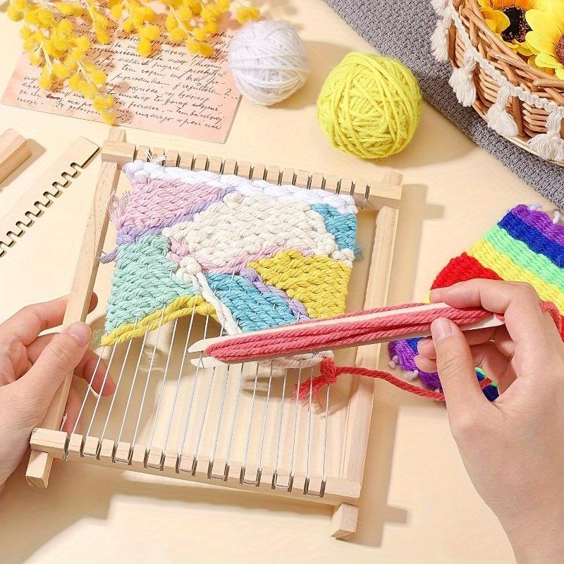 Деревянный ткацкий станок, стартовый комплект, тканый вручную, набор для самостоятельного плетения, домашний гобелен, шарф, многофункциональный ткацкий станок, швейная машина