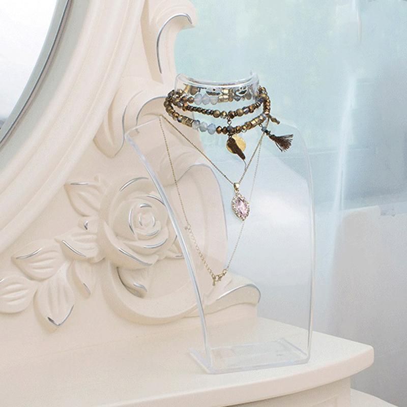 Mannequin Bust Jewelry Display Rack Necklace Display Holder Jewelry Organizer