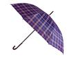 Classic Business Plaid Striped Umbrella with Long J-Hook Handle