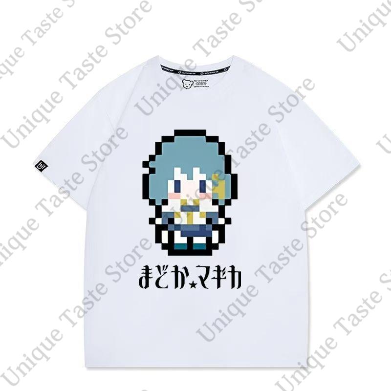 Футболка Puella Magi Madoka Magica MadokaMagica Канаме Мадока Мики Саяка Сакура Кёко Футболка Летняя Хлопковая С Коротким Рукавом