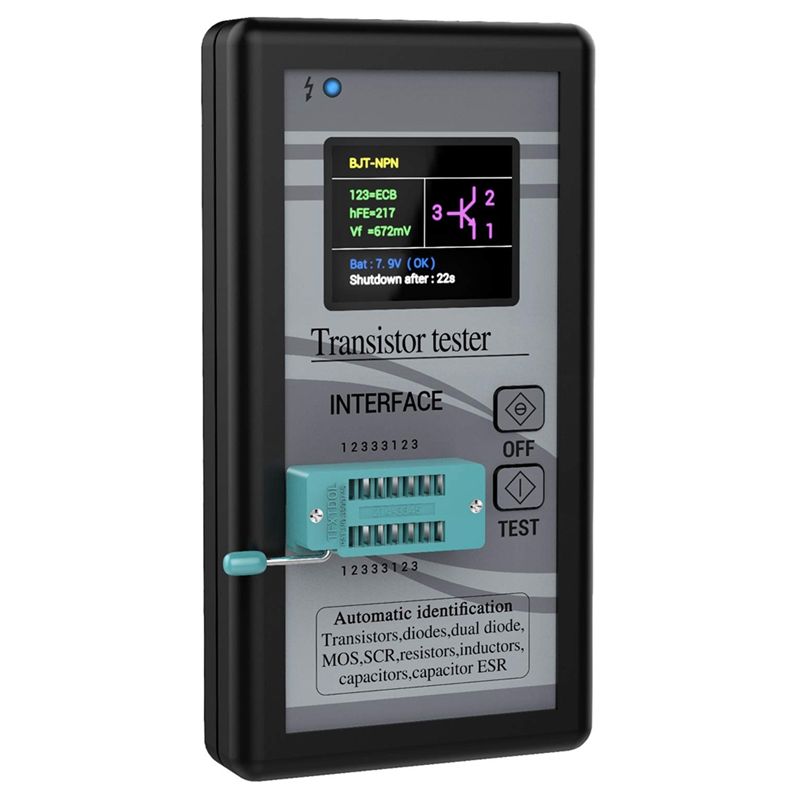 A84E-Multi-Purpose M328 Transistor Tester Diode Thyristor Capacitance Resistor Inductance MOSFET ESR Meter LCD Digital