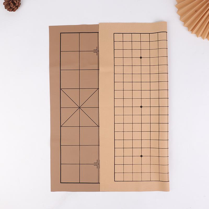 Складная шахматная доска для игры в го Weiqi, настольная игра для шахматной доски 53*61 см, двухсторонняя ПУ и плюшевая шахматная доска, старая игра