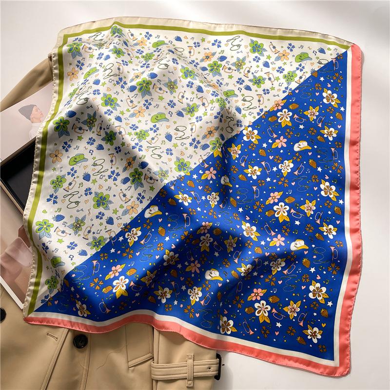 70 * 70cm New Silk Small Square Scarf For Women'S Neck Protection Professional Scarf Versatile Hair Tie Headscarf Scarf