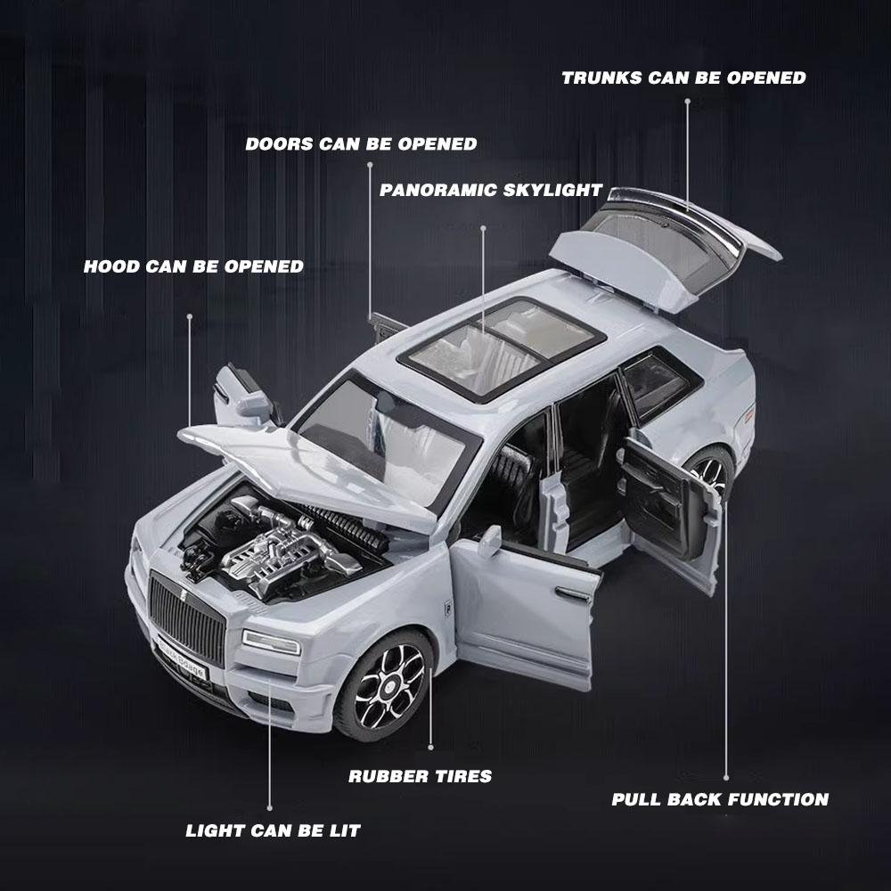 1/32 Rolls Royce Cullinan SUV Car Model Toys Diecast Alloy Simulation Vehicles Sound Light Car Toys for Boys Kids Collections
