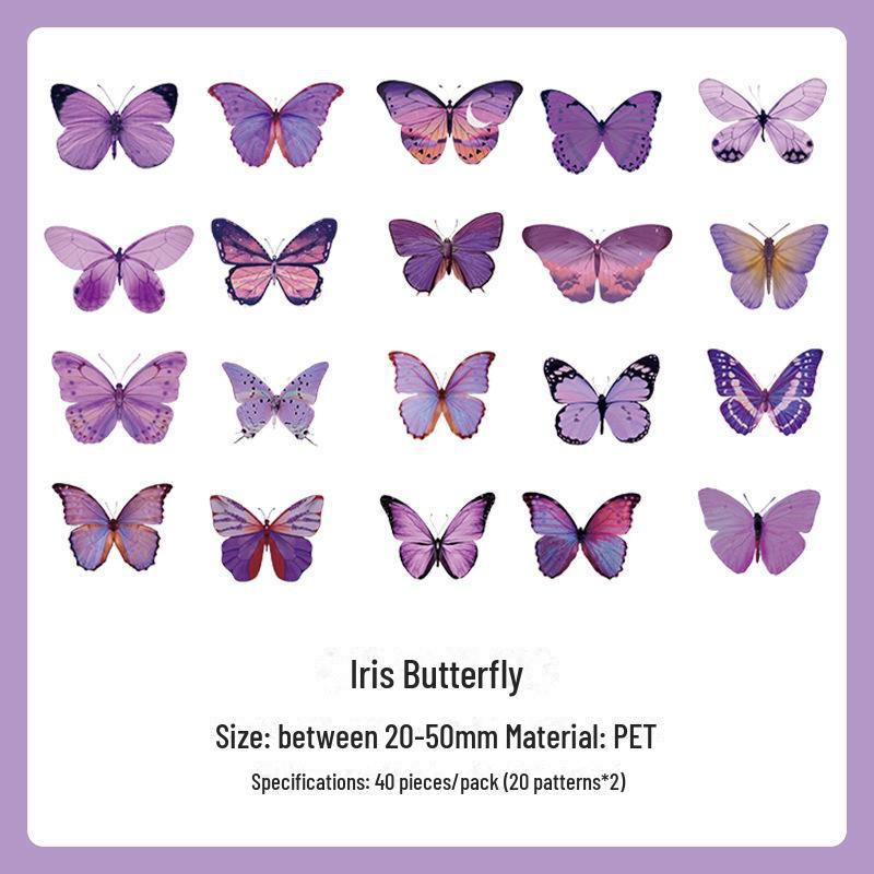 Японские ретро милые мультяшные наклейки с бабочками для украшения дневника своими руками