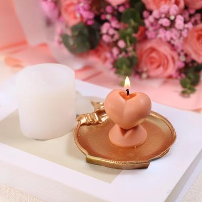 Силиконовая форма для свечей Love 3D Heart Chocolate Ice Cake, форма для выпечки, украшения дома, поделки, инструмент для изготовления мыла из гипсовой смолы