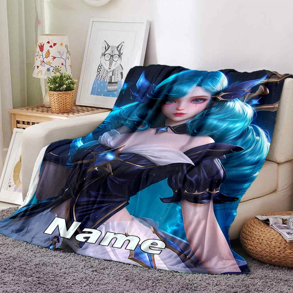 Custom Name League of Legends Theme Printed Blanket - Perfect for Couch, Bed, Travel & Outdoor Use | Machine Washable, Cozy & Durable.
