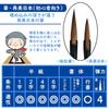 Кисть для каллиграфии Bokuundo Saibi Nippon Medium Brush 5 Medium Feng 22951 Hanamaru-kun No.