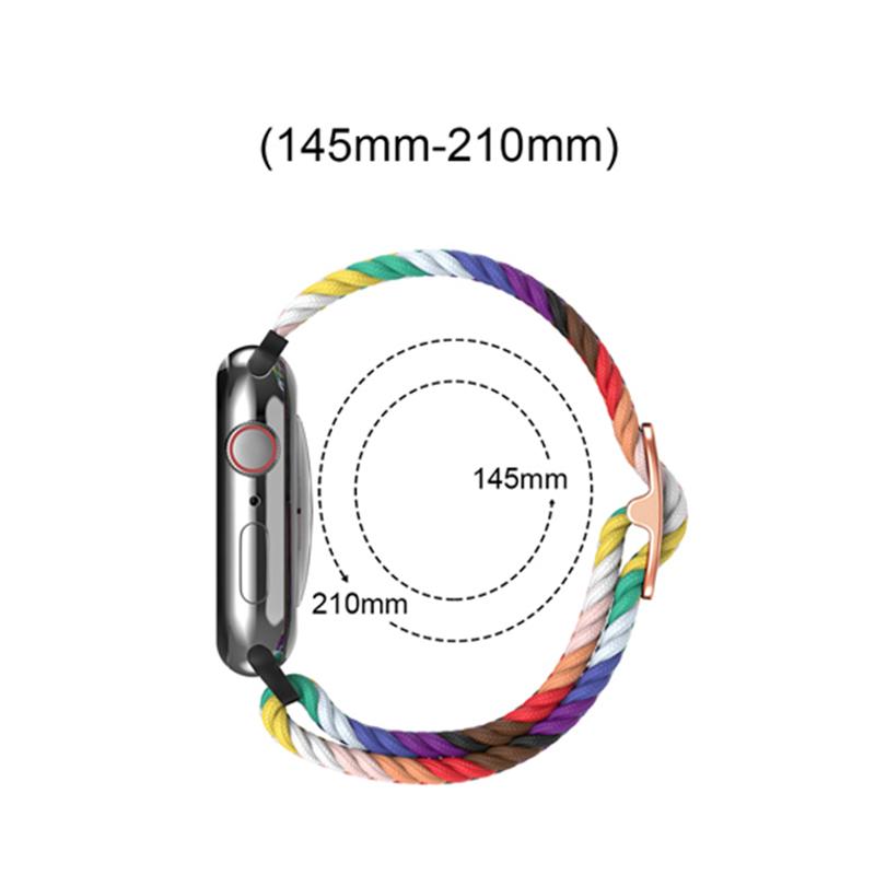 For Apple Watch Series 10 42mm/9 8 7 41mm/6 5 4 SE SE (2022) SE (2023) 40mm/3 2 1 38mm Nylon Braided Watch Band Adjustable Wrist Strap Replacement