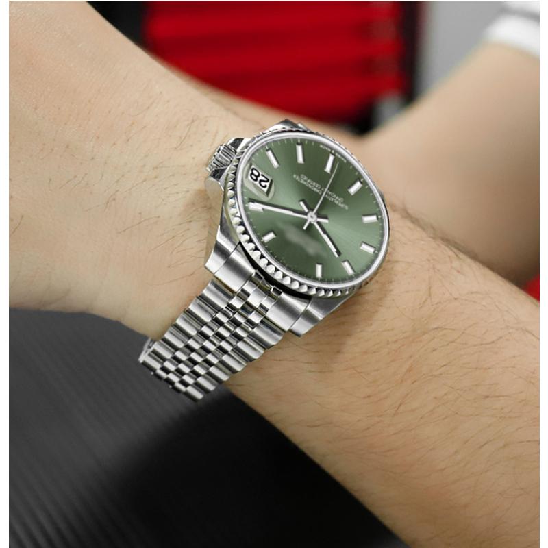 904 Solid Stainless Steel Watch Band For Rolex DATEJUST DAY-DATE OYSTERPERTUAL DATE Silver Watch Accessories Strap 20mm 21mm
